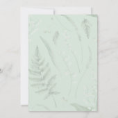 Lily of Valley mit Ferns | Weichgrün Einladung (Rückseite)