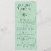 Lily of Valley mit Ferns | Weichgrün Menükarte (Vorderseite)