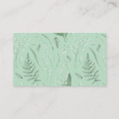 Lily of Valley mit Ferns | Weichgrün Platzkarte (Rückseite)