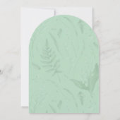 Lily of Valley mit Ferns | Weichgrüne Anwendung Einladung (Rückseite)