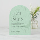 Lily of Valley mit Ferns | Weichgrüne Anwendung Einladung (Stehend Vorderseite)