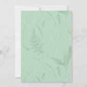 Lily of Valley mit Ferns | Weichgrüne Anwendung Einladung (Rückseite)
