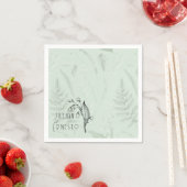 Lily of Valley mit Ferns | Weichgrüne Anwendung Serviette (Beispiel)