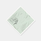 Lily of Valley mit Ferns | Weichgrüne Anwendung Serviette (Ecke)