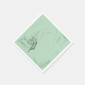 Lily of Valley mit Ferns | Weichgrüne Anwendung Serviette (Ecke)