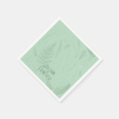 Lily of Valley mit Ferns | Weichgrüne Anwendung Serviette (Ecke)