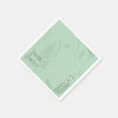 Lily of Valley mit Ferns | Weichgrüne Anwendung Serviette (Ecke)