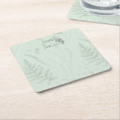 Lily of Valley mit Ferns | Weiße Anwendung Rechteckiger Pappuntersetzer (angewinkelt)