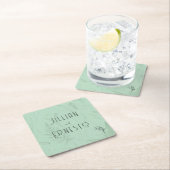 Lily of Valley mit Ferns | Weiße Anwendung Rechteckiger Pappuntersetzer (Vor Ort)