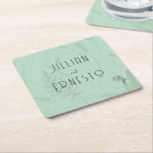 Lily of Valley mit Ferns | Weiße Anwendung Rechteckiger Pappuntersetzer (angewinkelt)