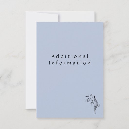 Lily of Valley | Periwinkle Blue - Save the Date (Rückseite)