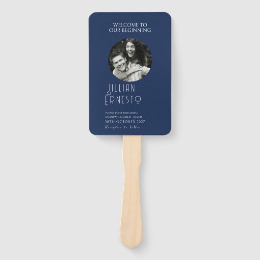 Lily of Valley | Programm "Solid Dark Blue Foto" Fächer (Vorderseite)