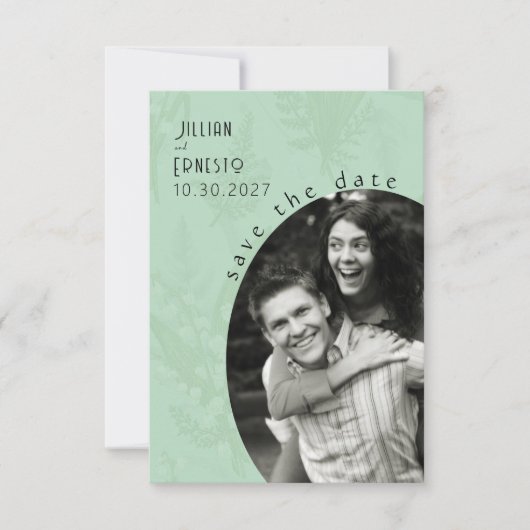 Lily of Valley | Sage Green Save the Date (Vorderseite)