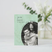 Lily of Valley | Sage Green Save the Date Postkarte (Stehend Vorderseite)