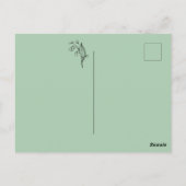 Lily of Valley | Sage Green Save the Date Postkarte (Rückseite)