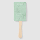 Lily of Valley | Weich grünes Foto Weißer Schrifta Fächer (Vorderseite)