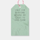 Lily of Valley | Weiche grüne Dankeschön an Sie mi Geschenkanhänger (Rückseite)