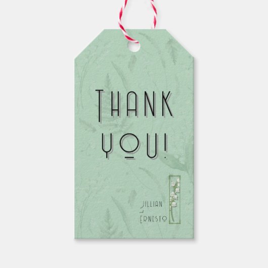 Lily of Valley | Weiche grüne Dankeschön an Sie mi Geschenkanhänger (Vorderseite)