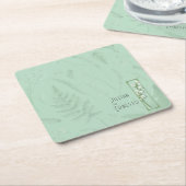 Lily of Valley | Weichgrüne Anwendung Rechteckiger Pappuntersetzer (angewinkelt)