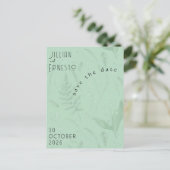 Lily of Valley | Weichgrünes Foto Save the Date Postkarte (Stehend Vorderseite)