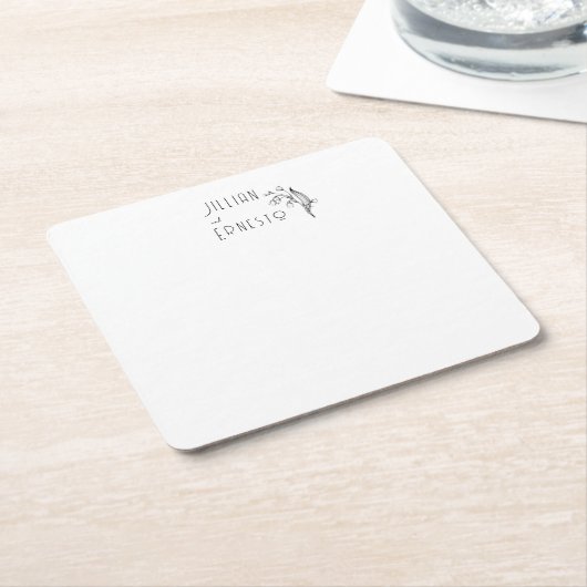 Lily of Valley | Weiße Anwendung Rechteckiger Pappuntersetzer (angewinkelt)