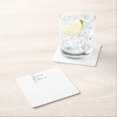 Lily of Valley | Weiße Anwendung Rechteckiger Pappuntersetzer (Vor Ort)