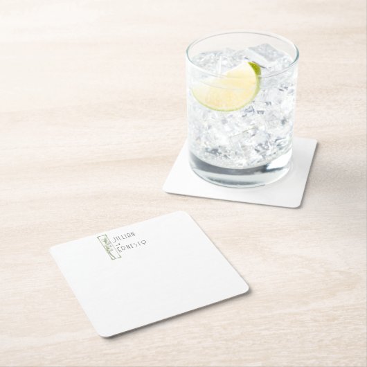 Lily of Valley | Weiße Anwendung Rechteckiger Pappuntersetzer (Vor Ort)