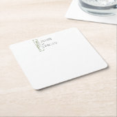 Lily of Valley | Weiße Anwendung Rechteckiger Pappuntersetzer (angewinkelt)