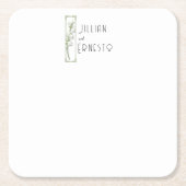 Lily of Valley | Weiße Anwendung Rechteckiger Pappuntersetzer (Vorderseite)