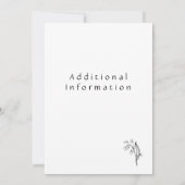 Lily of Valley | Weißes Save the Date Einladung (Rückseite)