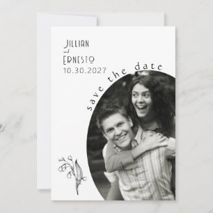 Lily of Valley   Weißes Save the Date Einladung