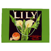 Lily-orange-Krate-Etikett der 1930er Jahre Große Geschenktüte (Rückseite)