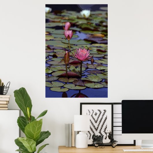 Lily Pad Art Posters -24x36 - andere Größen verfüg Poster (Heimbüro)