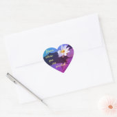 Lily Pad Blume "Bloom, wo Sie gepflanzt sind! Herz-Aufkleber (Umschlag)