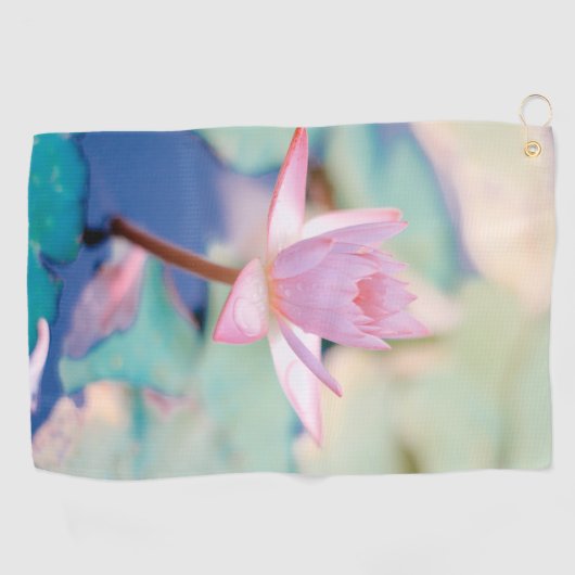 Lily Pad Blume Golfhandtuch (Horizontal)