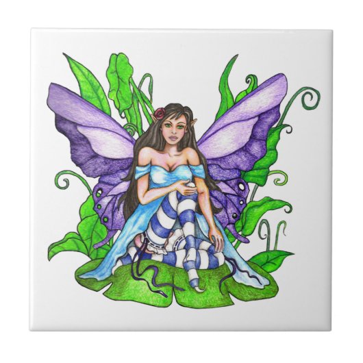 Lily Pad Fairy Fliese (Vorderseite)