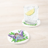 Lily Pad Fairy Sandstein Untersetzer (Seite)