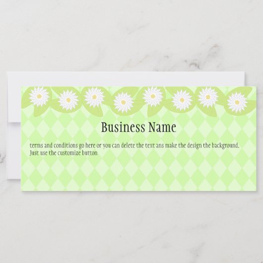 Lily Pad Gift Certificate (Rückseite)
