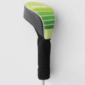 Lily Pad Green Across Striping with Name Golf Headcover (angewinkelt)