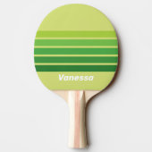 Lily Pad Green Across Striping with Name Tischtennis Schläger (Rückseite)
