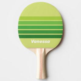 Lily Pad Green Across Striping with Name Tischtennis Schläger