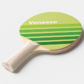 Lily Pad Green Angled Striping with Name Tischtennis Schläger (Vorderseite)