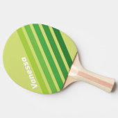 Lily Pad Green Angled Striping with Name Tischtennis Schläger (Seitenansicht)