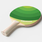 Lily Pad Green Circle Stripe with Name Tischtennis Schläger (Vorderseite)