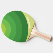 Lily Pad Green Circle Stripe with Name Tischtennis Schläger (Seitenansicht)