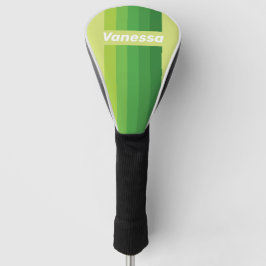Lily Pad Green Pin Stripes with Name Golf Headcover