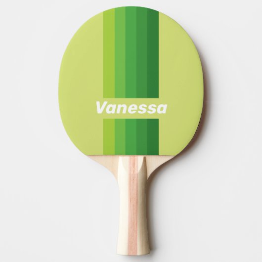 Lily Pad Green Pin Stripes with Name Tischtennis Schläger (Vorderseite)