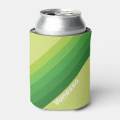 Lily Pad Green Stripes with Name Dosenkühler (Kanne Vorderseite)