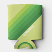 Lily Pad Green Stripes with Name Dosenkühler (Rückseite)