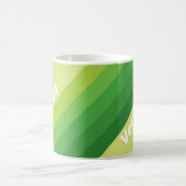 Lily Pad Green Stripes with Name Kaffeetasse (Mittel)
